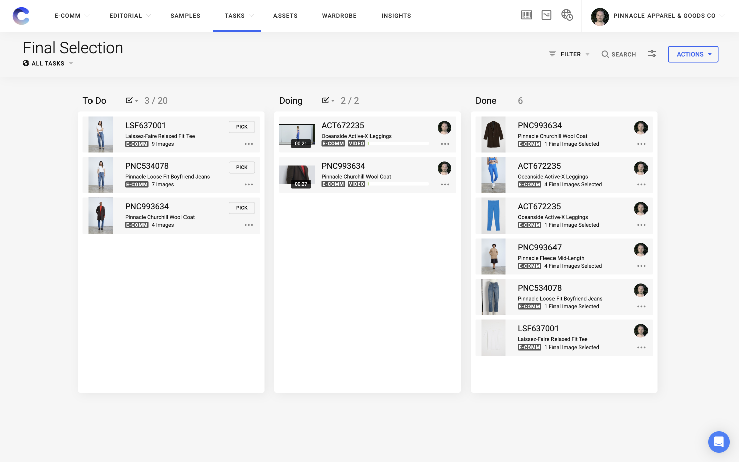 Gamma Production Tracking