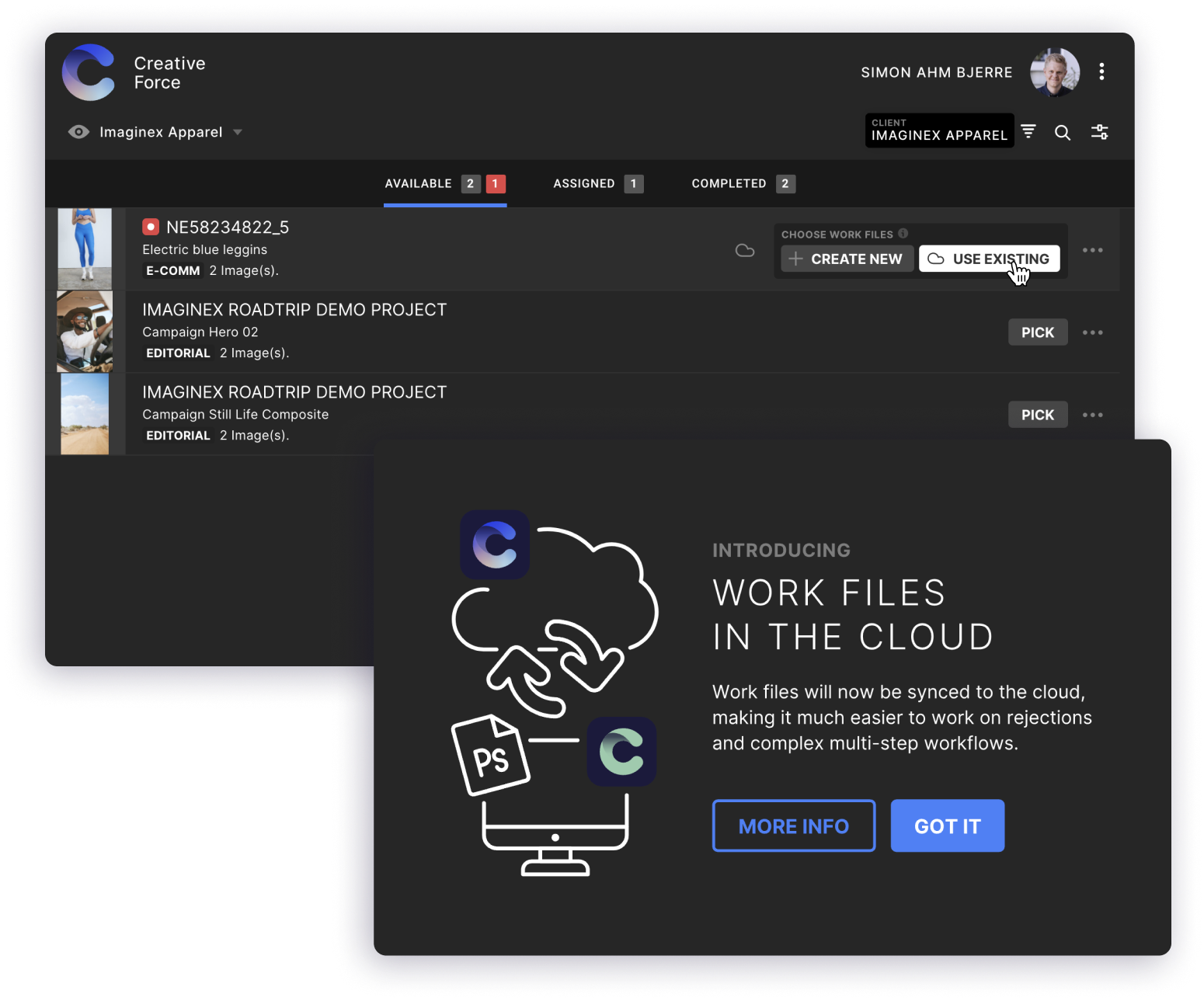 Sync Work Files To The Creative Force Cloud