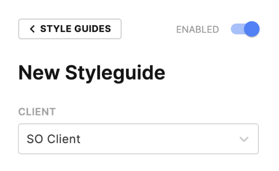 Creating a new style guide for a client