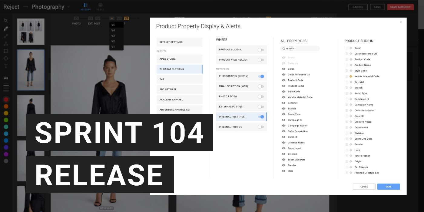 Customizable Properties & Alerts » Creative Force Sprint 104 Release Notes