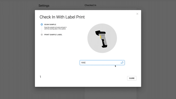 Check In with Label Printing