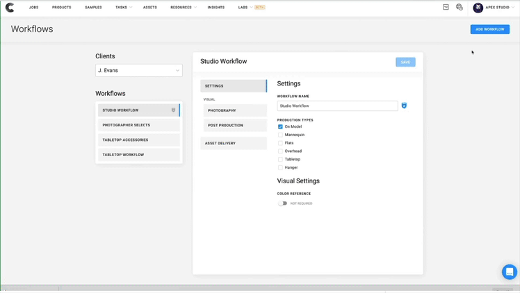 Workflow Settings