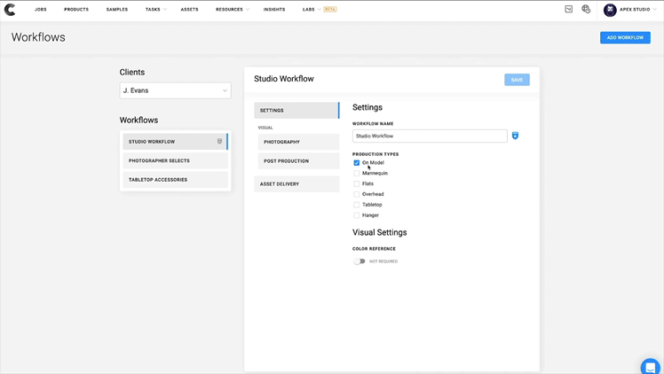 Studio Workflows Overview