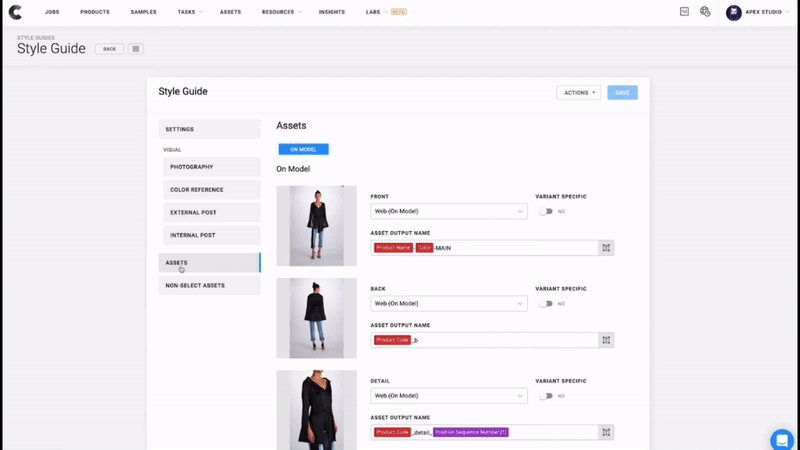 Style Guides Automated Naming screen recording
